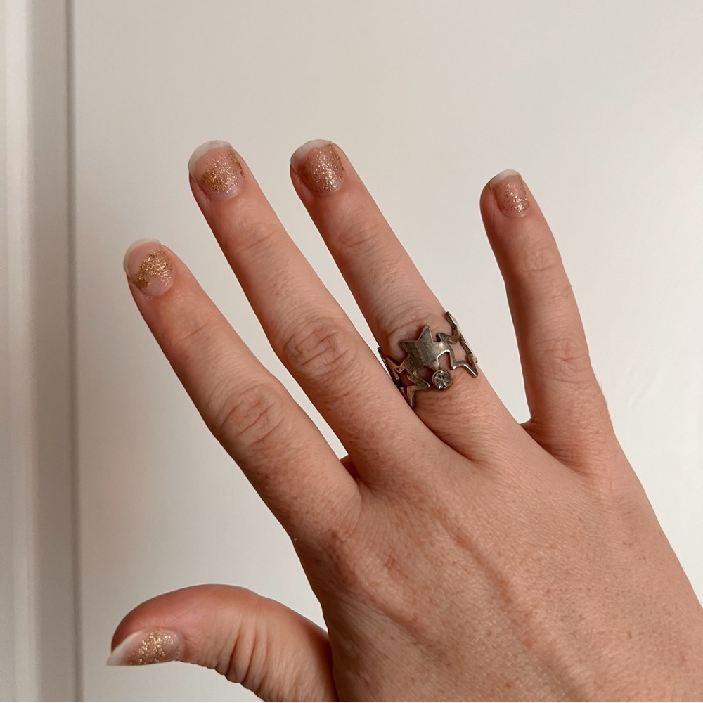 Y2K Silver Star Ring